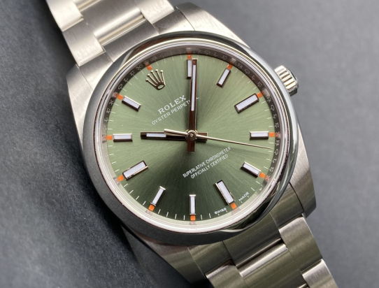 2021 Oyster Perpetual 114200 Green Olive Full Set Discontinued