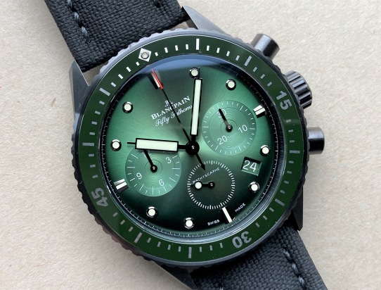 2022 Fifty Fathoms Bathyscaphe Chronographe Flyback GREEN DIAL