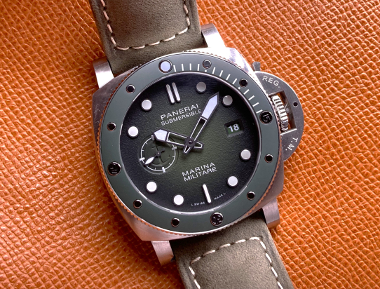 2025 Marina Militare 3 Days Green Dial Stainless Steel PAM01697 Full Set NEW