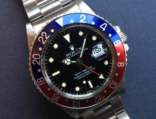 1986 UNPOLISHED Gmt Master 16750 Box and Punched papers